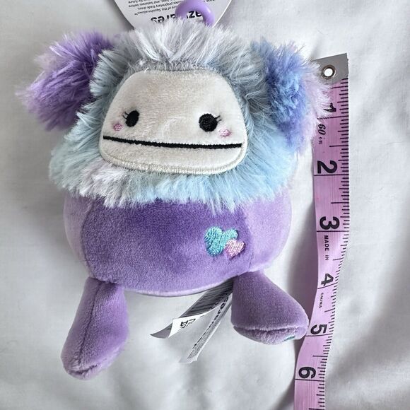 Squishmallows Eden Purple Bigfoot 4.5" Plush NEW 2024 Valentine's Day Hearts - Picture 2 of 2